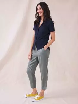 Рубашка из джерси с карманами и карманами White Stuff, темно-синяя