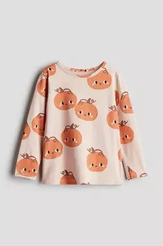 Рубашка из джерси с принтом H&M, оранжевый