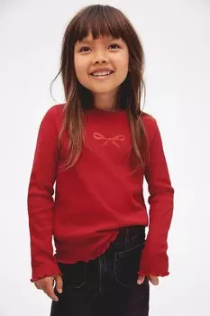 Рубашка из джерси с принтом H&M, красный