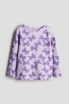 Рубашка из джерси с принтом H&M, фиолетовый