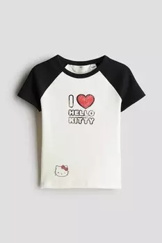 Рубашка из джерси с принтом H&M, мультиколор