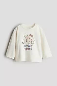 Рубашка из джерси с принтом H&M, мультиколор