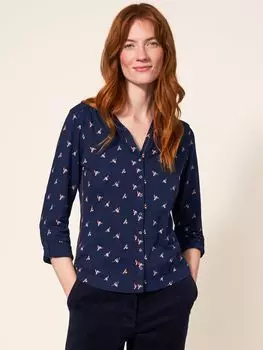 Рубашка из джерси с принтом White Stuff Annie Novelty, темно-синий/разноцветный