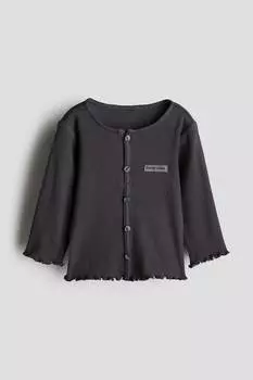 Рубашка из джерси с пуговицами H&M, серый