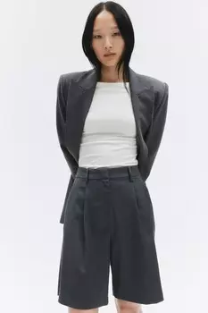 Рубашка из джерси с вырезом-лодочкой H&M, белый