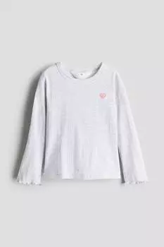 Рубашка из джерси с вышивкой H&M, мультиколор