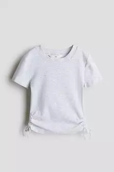 Рубашка из джерси с завязкой H&M, серый