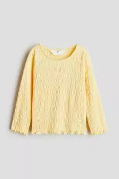 Рубашка из джерси со сборками H&M, желтый