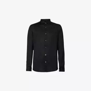 Рубашка из джерси со складками на манжетах Emporio Armani, цвет nero