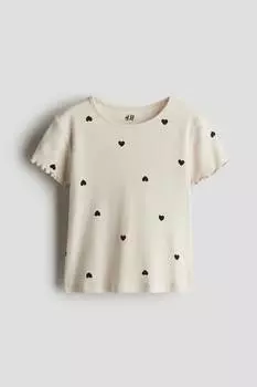 Рубашка из джерси в рубчик H&M, мультиколор