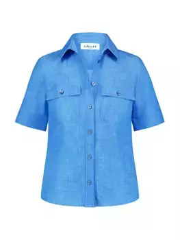 Рубашка из джинсового поплина Vesper стрейч Callas Milano, индиго