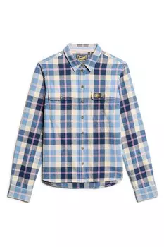 Рубашка из фланели в клетку «лесоруб» Superdry, синий