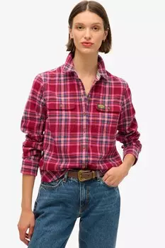 Рубашка из фланели в клетку «лесоруб» Superdry, красный