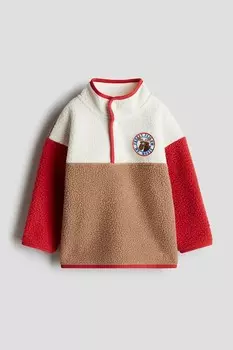 Рубашка из флиса тедди H&M, бежевый