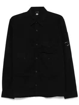 Рубашка из габардина на пуговицах CP Company C.P. Company, черный