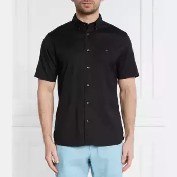 Рубашка из гибкого поплина стандартного кроя Tommy Hilfiger, черный