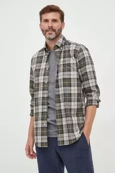 Рубашка из хлопка Barbour, зеленый