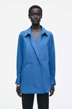 Рубашка из хлопка COS, синий