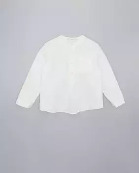 Рубашка из хлопка для мальчиков с нагрудным карманом Fina Ejerique, белый