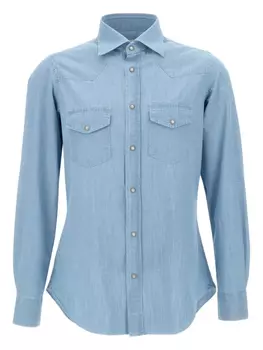 Рубашка из хлопка Eleventy, синий