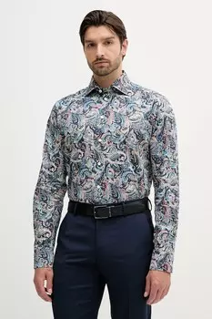 Рубашка из хлопка Eton, темно-синий