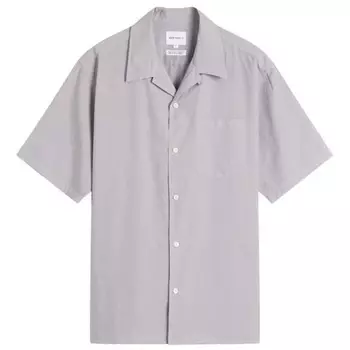 Рубашка из хлопка и тенселя Карстена Norse Projects, фиолетовый