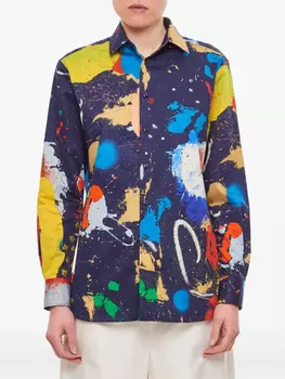 Рубашка из хлопка коллекции Ralph Lauren Ralph Lauren Collection, фиолетовый