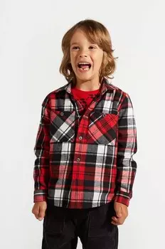 Рубашка из хлопка крокодила для детей Coccodrillo, красный