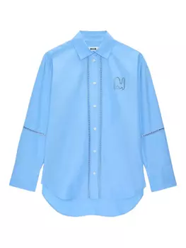 Рубашка из хлопка MSGM, синий