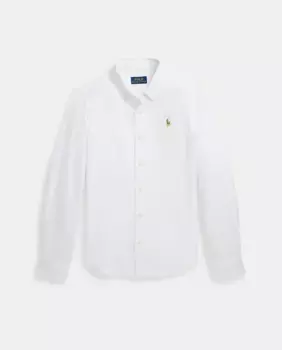 Рубашка из хлопка оксфорд для девочек Polo Ralph Lauren, белый