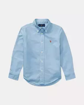 Рубашка из хлопка оксфорд для мальчиков Polo Ralph Lauren, голубой