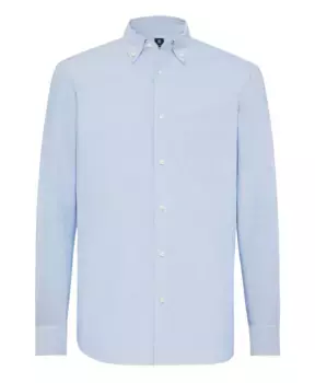 Рубашка из хлопка Оксфорд стандартного кроя Boggi Milano, синий