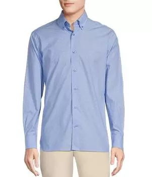 Рубашка из хлопка с длинными рукавами и пейсли Daniel Cremieux Signature Label Canclini, синий