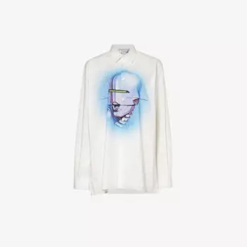 Рубашка из хлопка с графичным принтом Stella McCartney x Sorayama Stella Mccartney, мультиколор