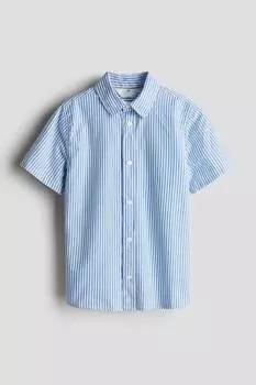 Рубашка из хлопка с короткими рукавами H&M, мультиколор