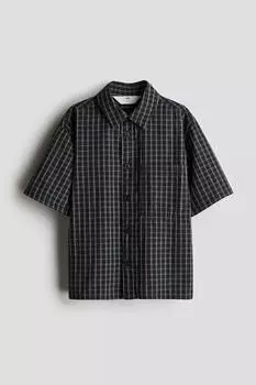 Рубашка из хлопка с короткими рукавами H&M, мультиколор