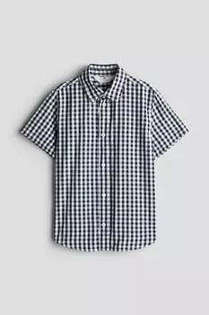 Рубашка из хлопка с короткими рукавами H&M, мультиколор