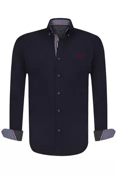 Рубашка из хлопка с логотипом Sir Raymond Tailor, синий