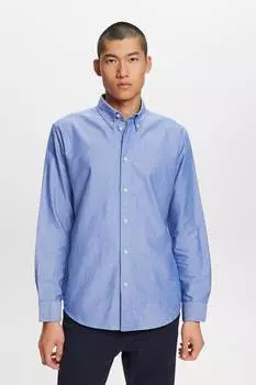 Рубашка из хлопка с оксфордским воротником Esprit, синий