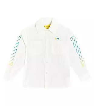 Рубашка из хлопка с принтом arrows Off-White, белый