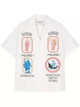 Рубашка из хлопка с принтом Rome Iceberg, белый