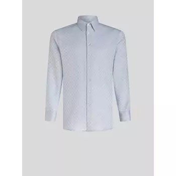 РУБАШКА ИЗ ХЛОПКА С ПРИНТОМ В ВИДЕ ГАЛСТУКА ETRO, синий