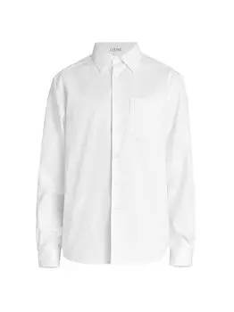 Рубашка из хлопка с тиснением Anagram Loewe, белый