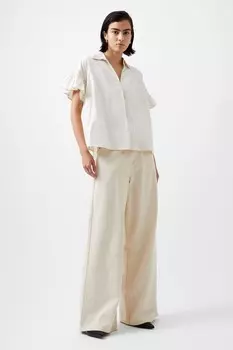 Рубашка из хлопка синдей French Connection, бежевый