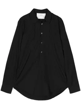 Рубашка из хлопка со складками NN07, черный