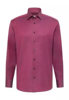 Рубашка из хлопка современный крой Eterna, красный