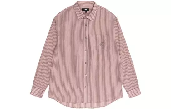 Рубашка из хлопка Stssy с принтом «Окно» Stussy, розовый