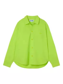 Рубашка из хлопка Sunnei, зеленый
