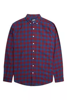Рубашка из хлопка в клетку Denim Project, красный