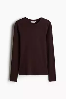 Рубашка из хлопка в рубчик H&M, красный